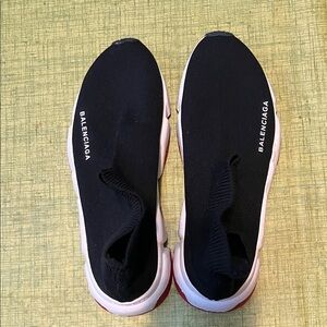 Balenciaga Women's Black and White Sock Sneakers
Size 37
